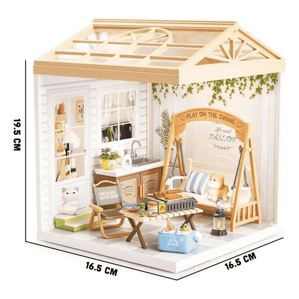 Casa Miniatura DIY Dreamy Rooms con Luz – Kit de Construcción Creativa (Modelos Surtidos) - Image 5