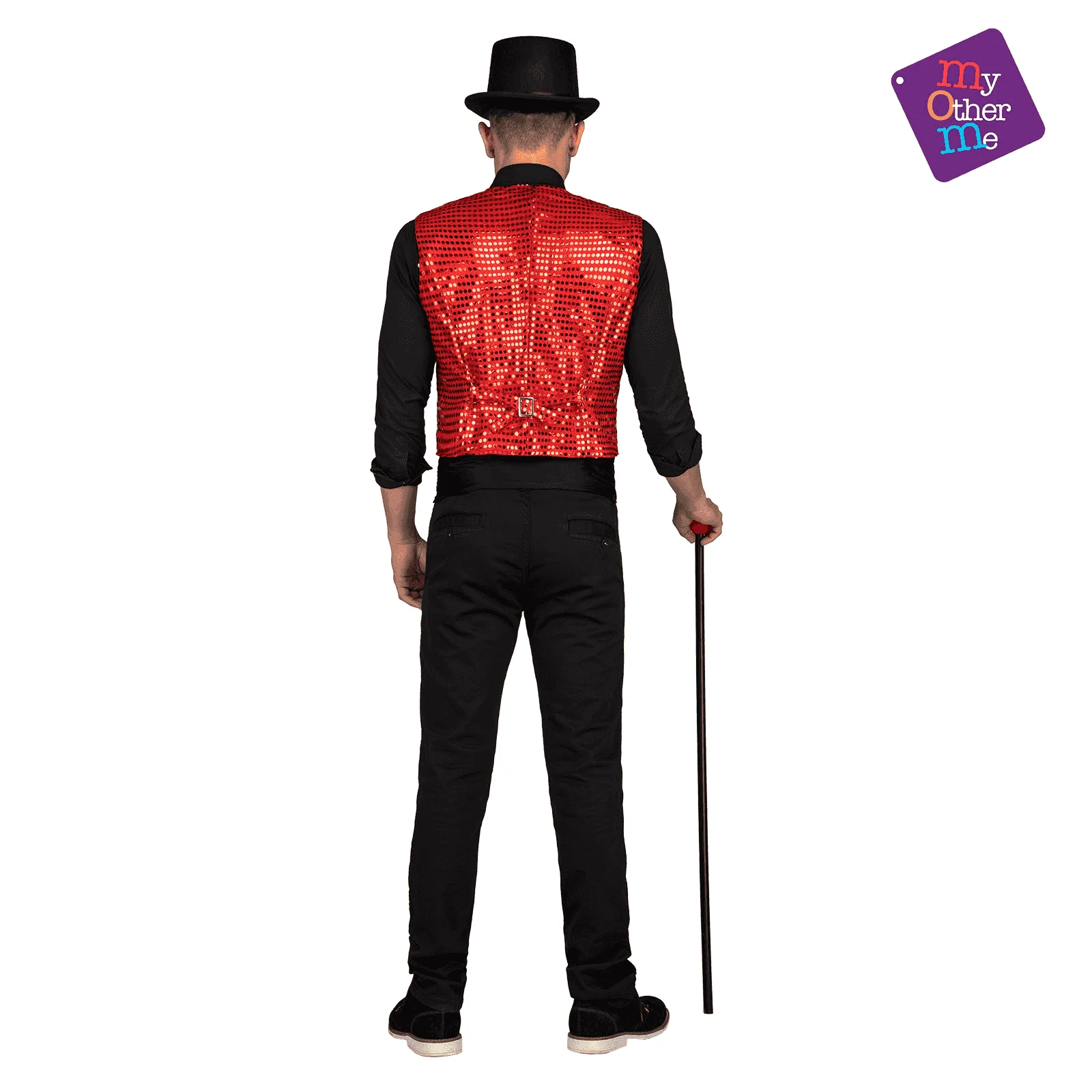Chaleco Chaqué showman color rojo para disfraz talla ML - Image 2