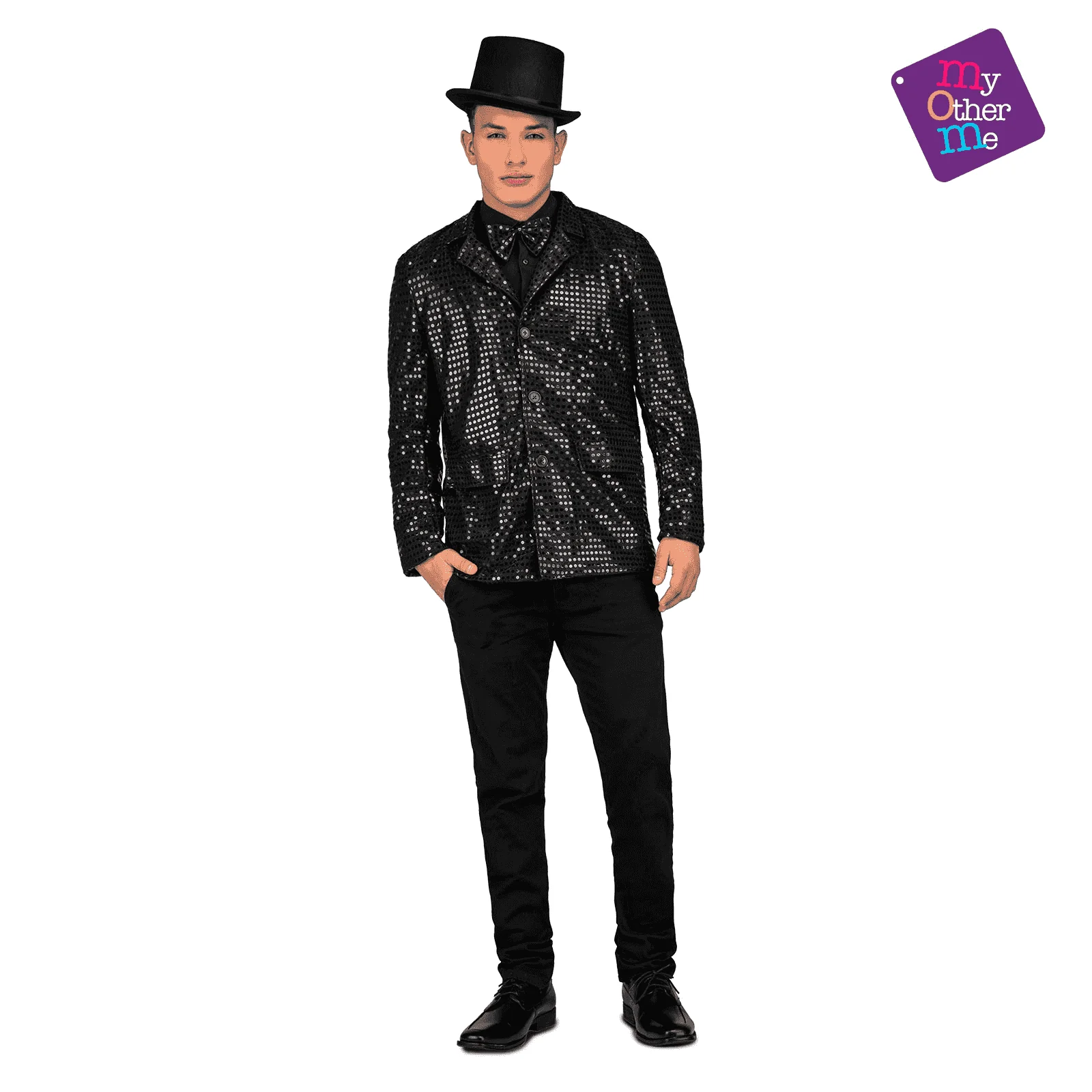 Chaqueta Showman color negro para disfraz talla ML