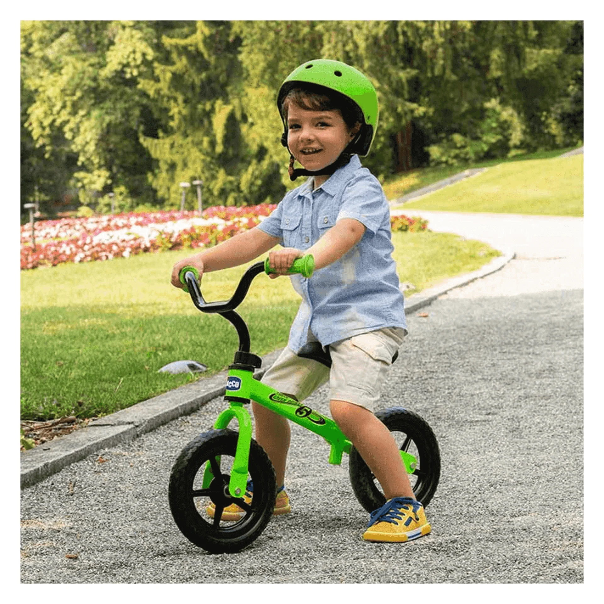 Chicco Bicicleta Verde First Bike Green Rocket - Image 4