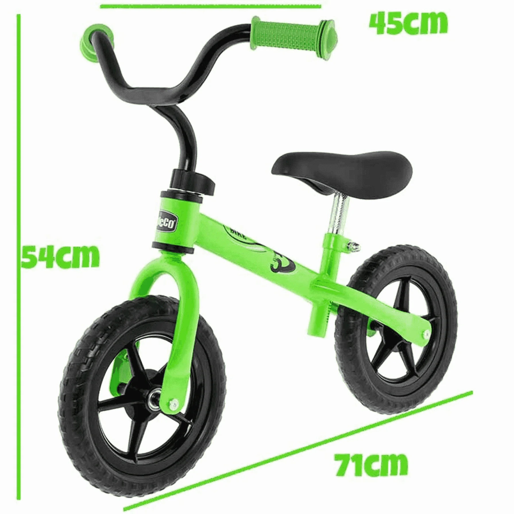 Chicco Bicicleta Verde First Bike Green Rocket - Image 5