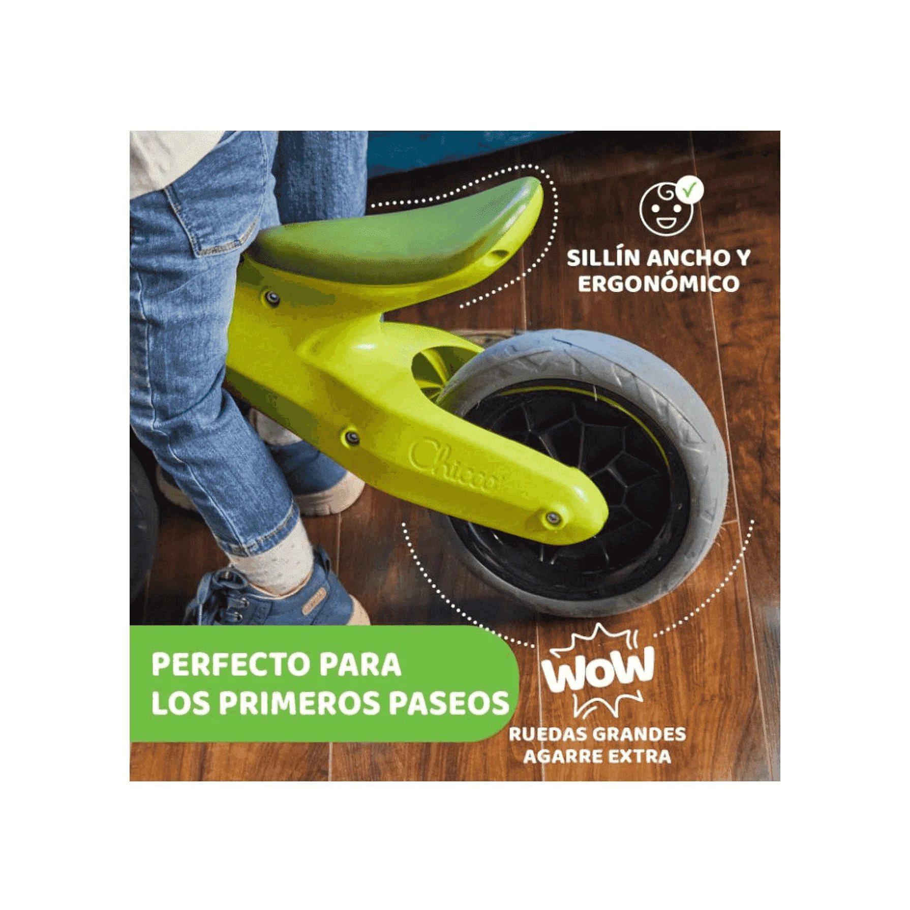 Chicco Eco Bicicleta Infantil Balance sin Pedales Verde - Image 5