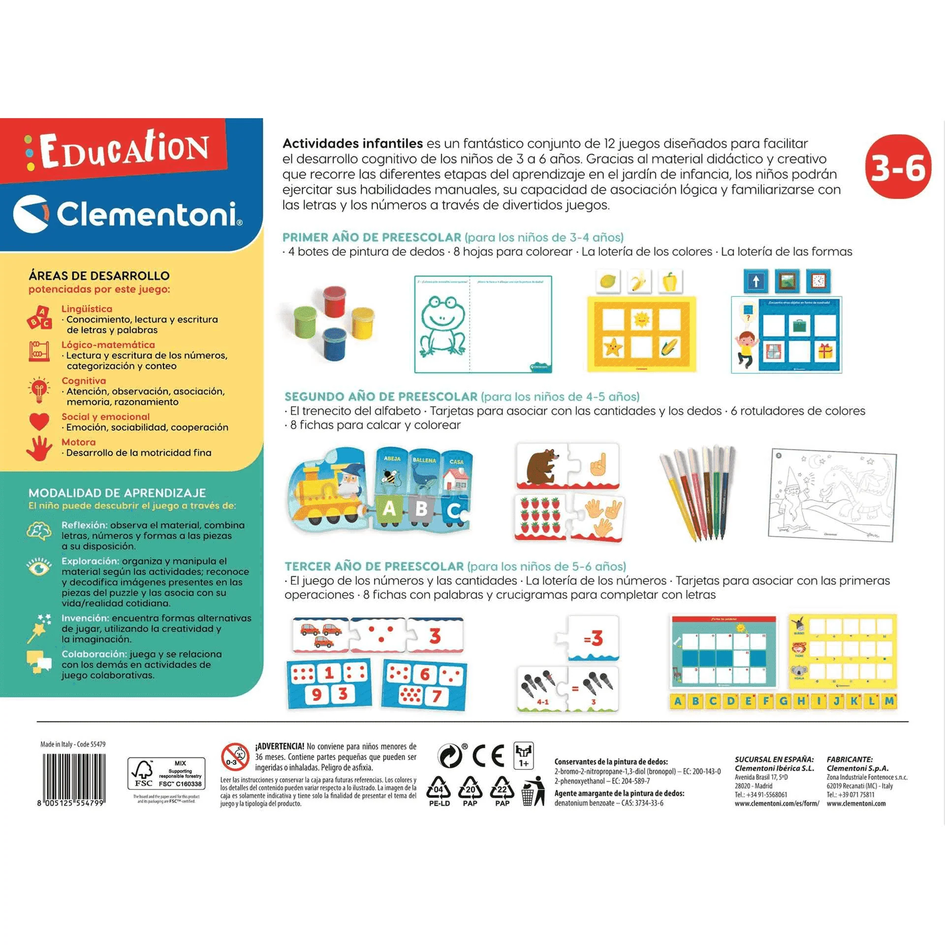 Clementoni Actividades Infantiles Kit Juegos - Image 3