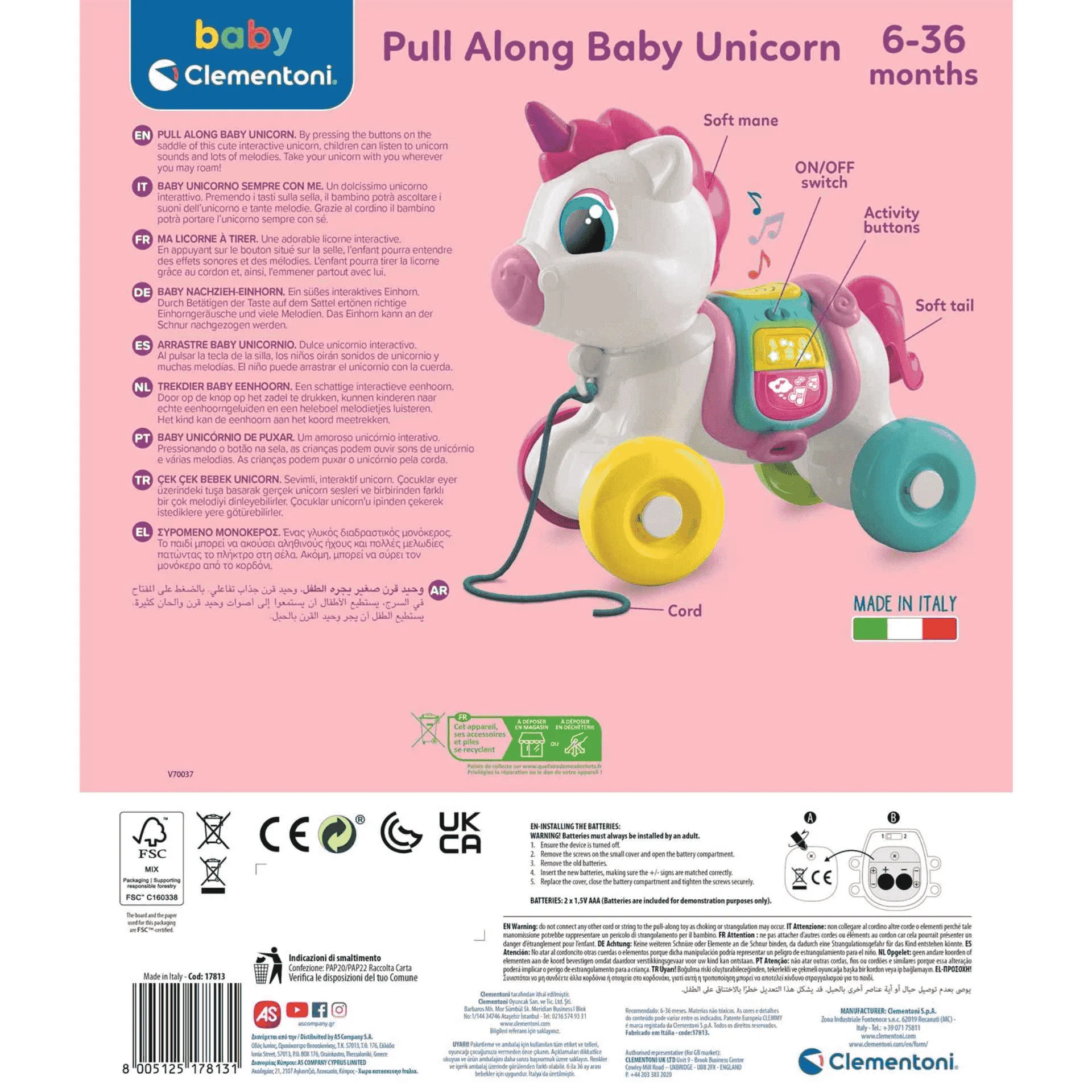 Clementoni Arrastre Baby Unicornio - Image 2