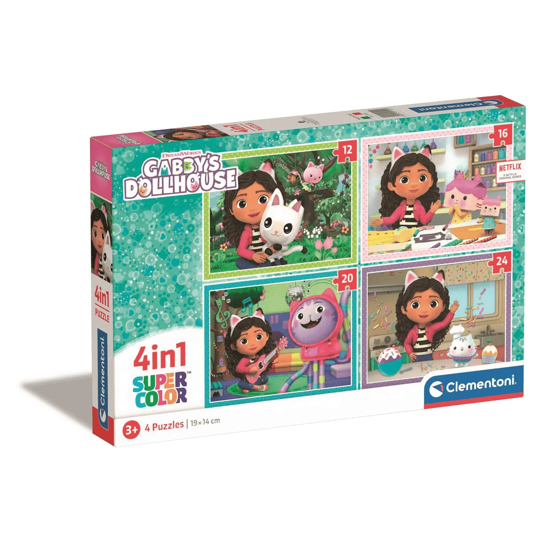 Clementoni Puzzle 4 En 1 Casa De Muñecas De Gabby