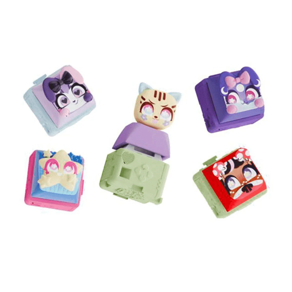 Clickeez Multi Pack – Pack con 5 teclas coleccionables, llavero y guía Bizak