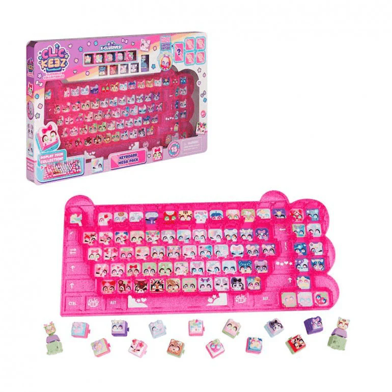 Clickeez Teclado Mega Pack – Set coleccionable de teclas divertidas para personalizar