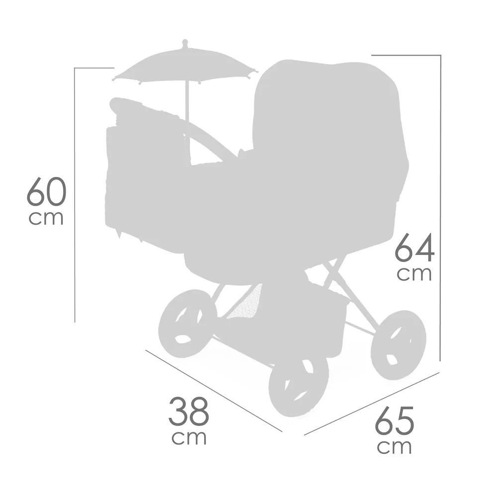 Coche De Muñeca Plegable Con Sombrilla Para Muñecas De Hasta 48 Cm. - Image 5