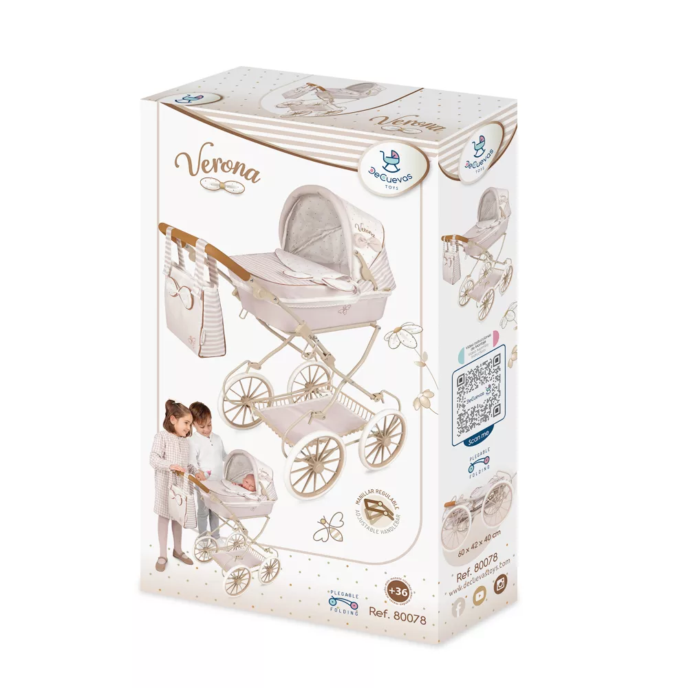 Coche De Muñeca Plegable Para Muñecas De Hasta 48 Cm De Cuevas Toys - Image 8
