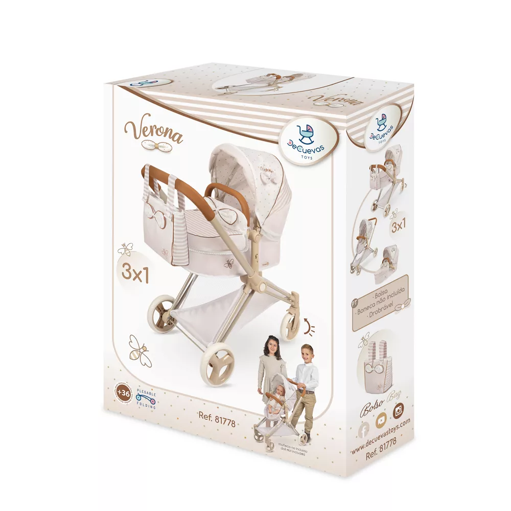Coche de Muñecas 3x1 Plegable con Capazo y Silla - Image 10