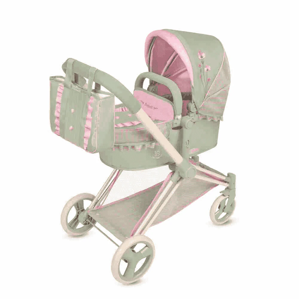 Coche de Muñecas Botanic 3 en 1 Plegable con Capazo 50 cm
