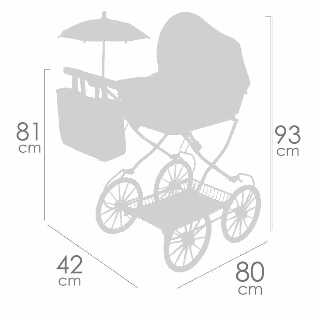 Coche de Muñecas Botanic Plegable con Capazo 48 cm - Image 5
