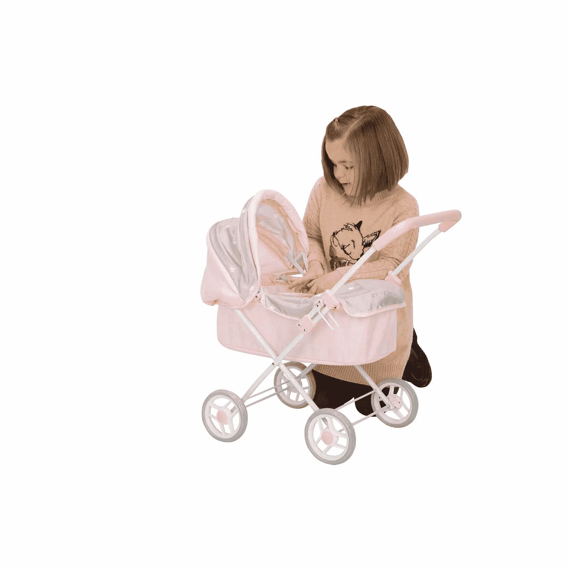 Coche de Muñecas con capota Emma 35x61x60 cm (Altura manillar: 57 cm) - Image 4