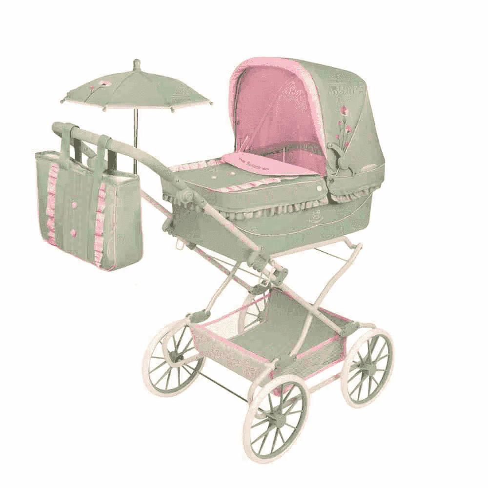 Coche de Muñecas Reborn Botanic Plegable con Capazo 55 cm