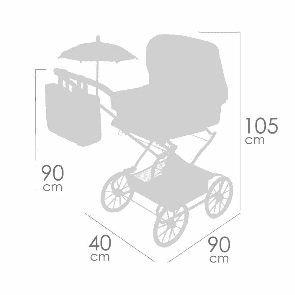 Coche de Muñecas Reborn Botanic Plegable con Capazo 55 cm - Image 6