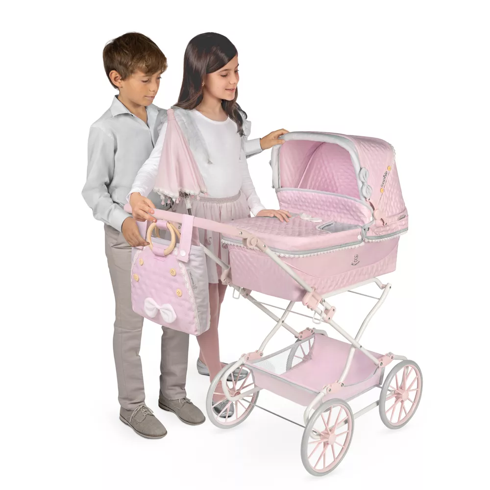 Coche de Muñecas 'Reborn' Plegable con Sombrilla y Suspensión De Cuevas - Image 2