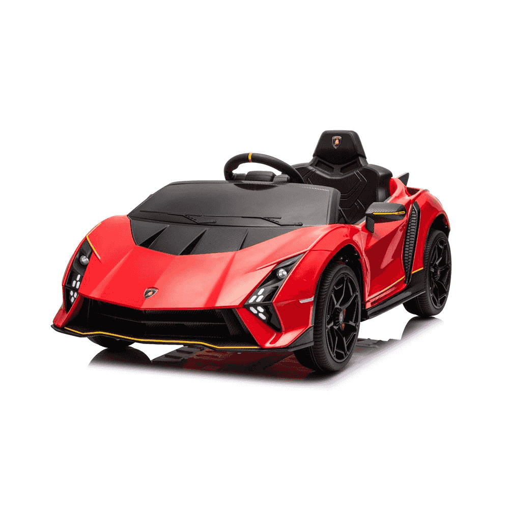 Coche eléctrico Lamborghini infantil 12V – Rojo o Rosa con mando y batería recargable (3+)
