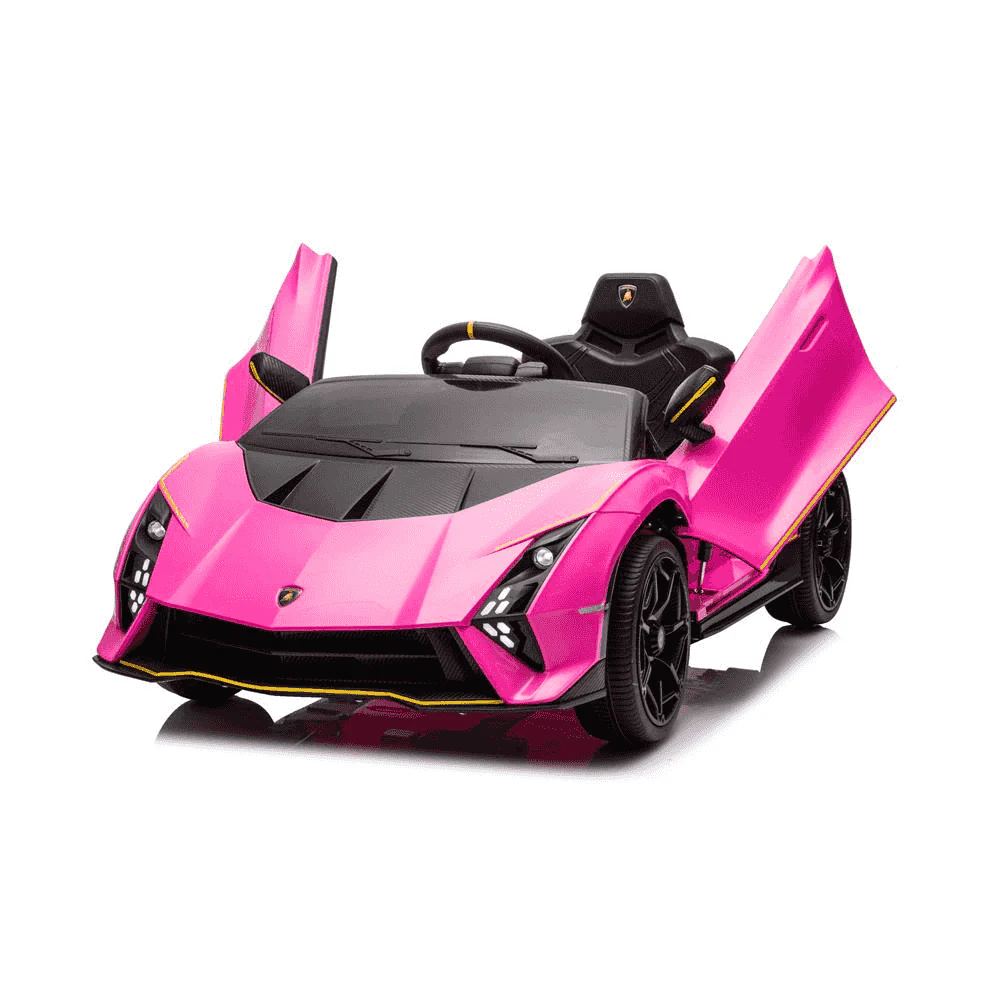 Coche eléctrico Lamborghini infantil 12V – Rojo o Rosa con mando y batería recargable (3+) - Image 4