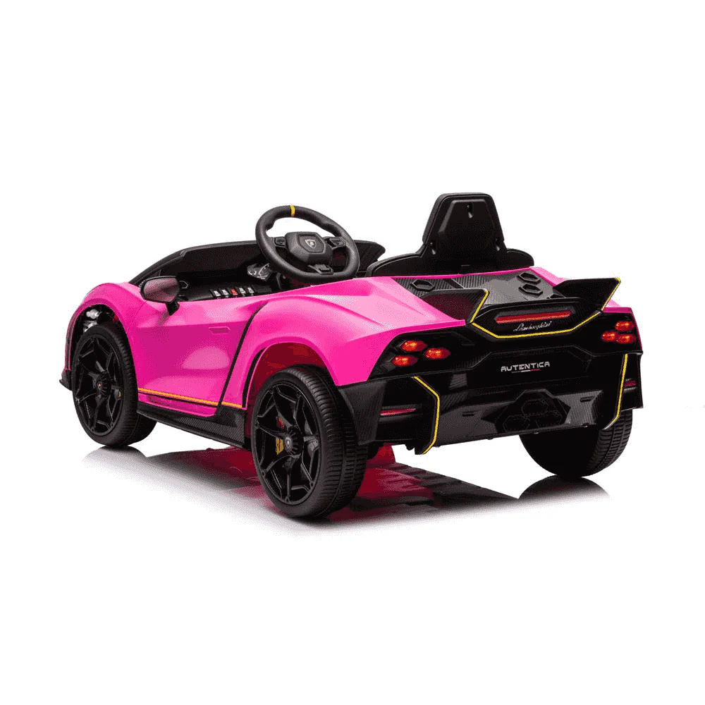 Coche eléctrico Lamborghini infantil 12V – Rojo o Rosa con mando y batería recargable (3+) - Image 5