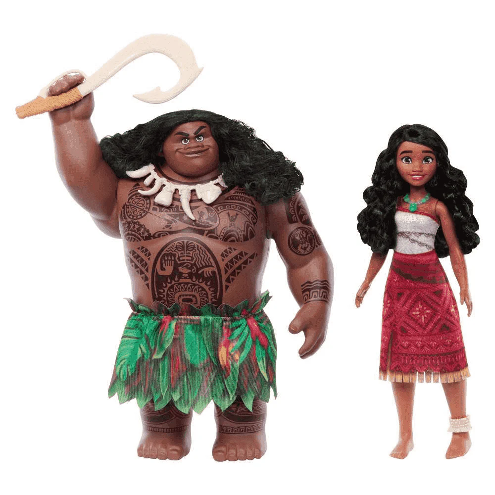 Conjunto de Vaiana y Maui Viajeros de “Vaiana 2” de Disney con 2 muñecos de moda y 4 accesorios insp