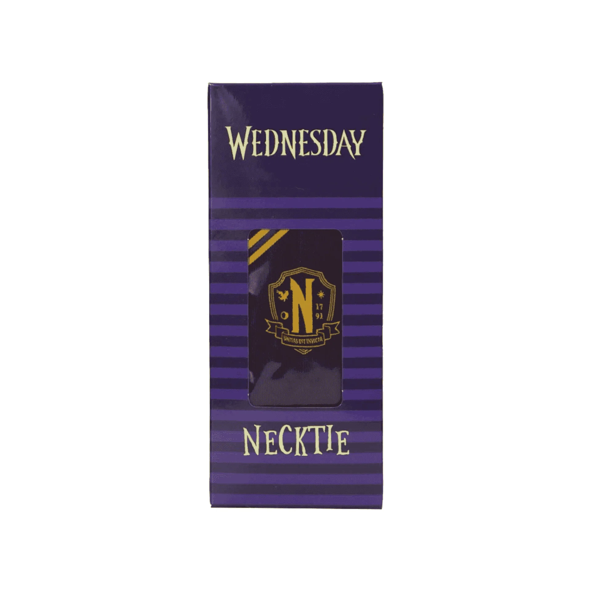 Corbata Morada de Miércoles con Logo de Nevermore - Image 3