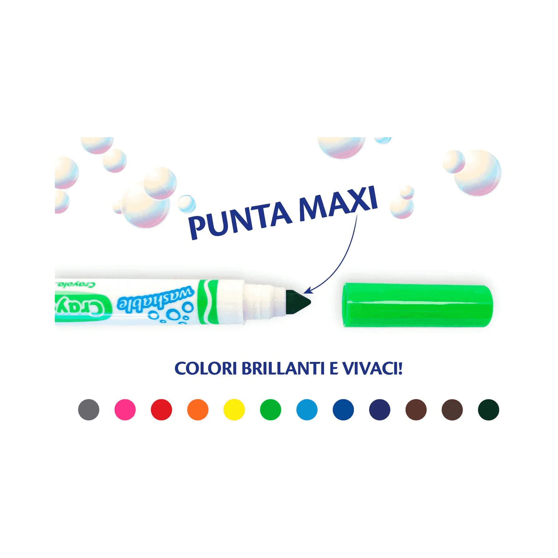 Crayola 12 Rotuladores Super Lavables Maxi Punta - Image 4