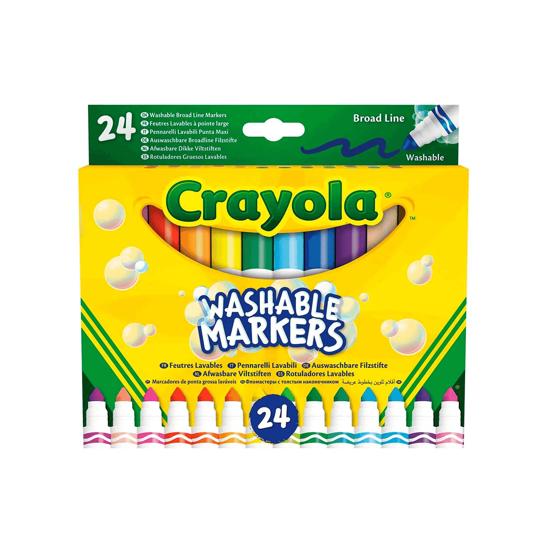 Crayola 24 Rotuladores Super Lavables Maxi Punta