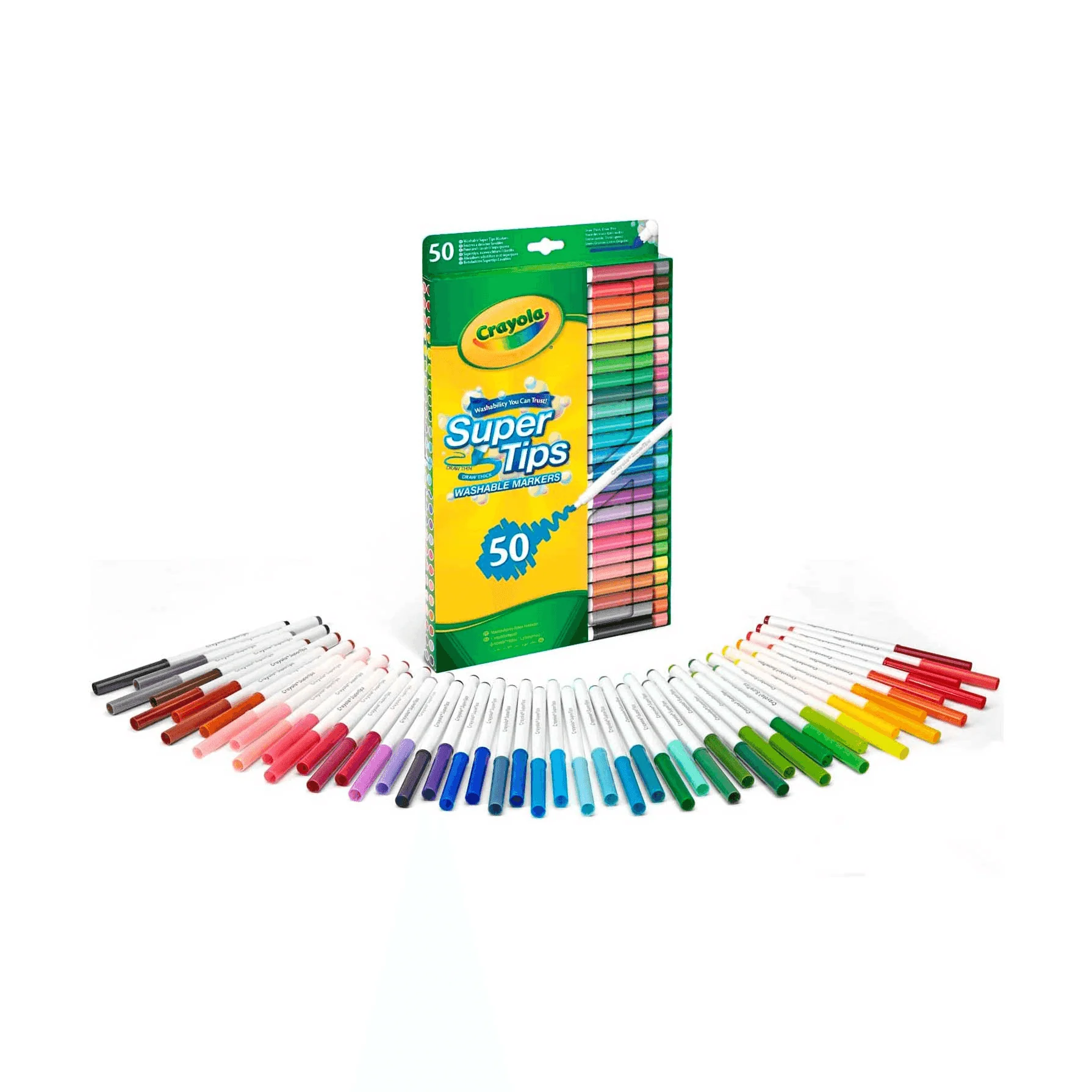Crayola 50 Rotuladores Super Punta Lavables