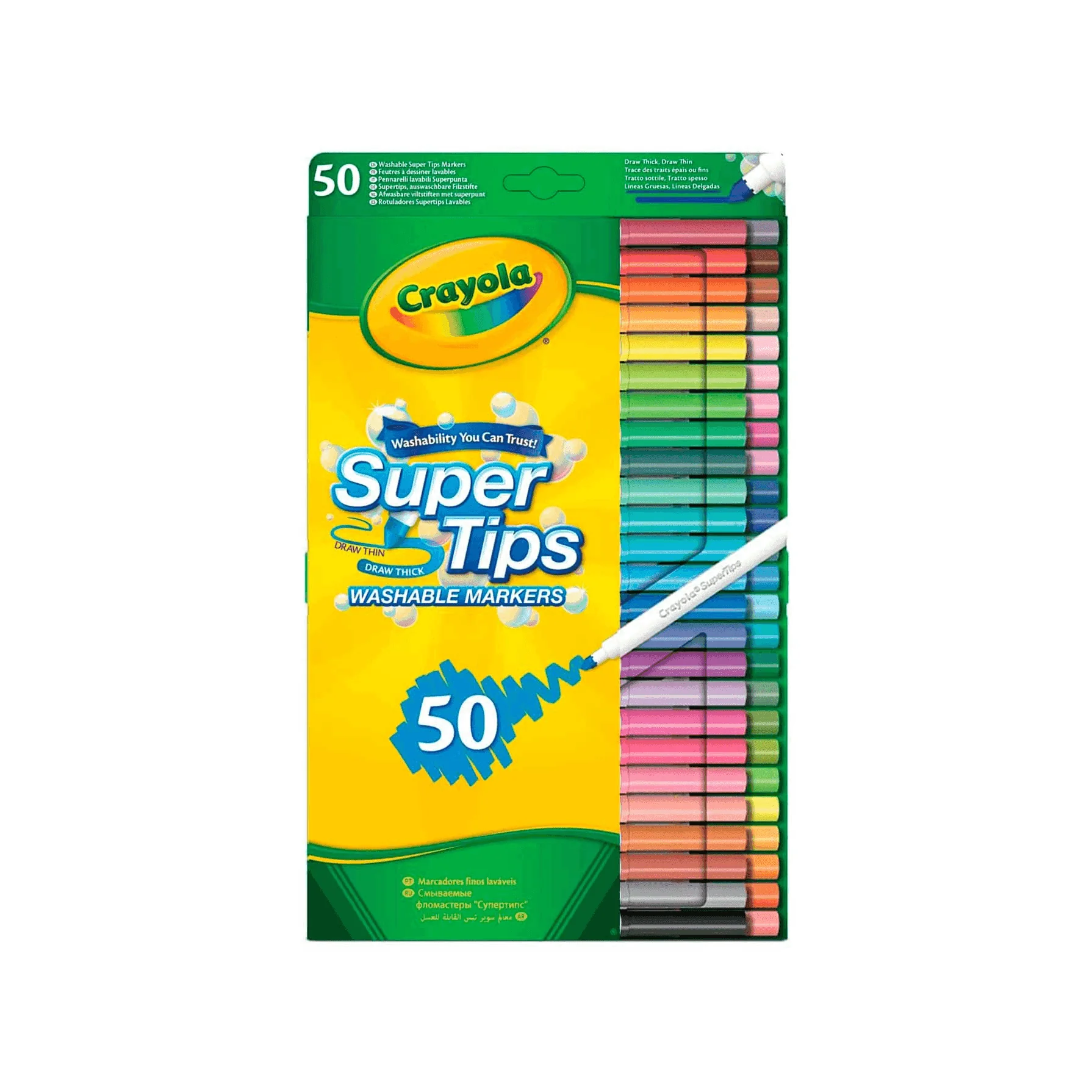 Crayola 50 Rotuladores Super Punta Lavables - Image 2