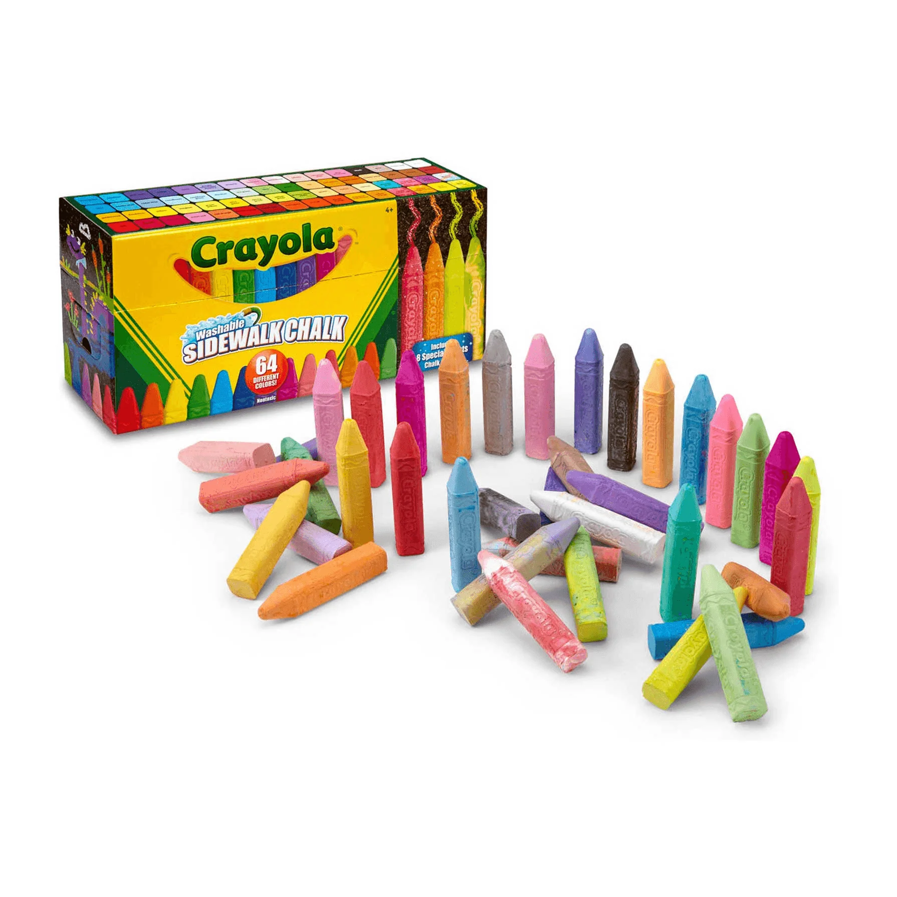 Crayola 64 Tizas de Suelo Lavables