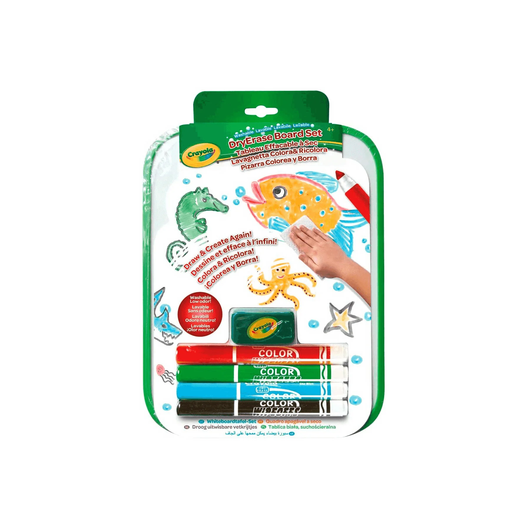 Crayola Dry Erase Pizarra Blanca y 4 Rotuladores Lavables