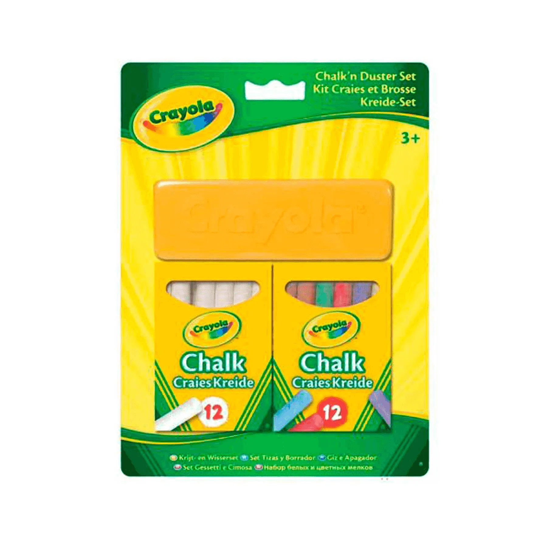 Crayola Set de 24 Tizas y Borrador