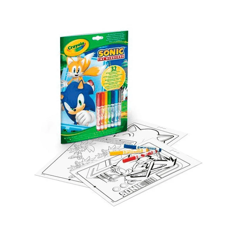 Crayola Sonic The Hedgehog - Libro de Actividades y Colorear