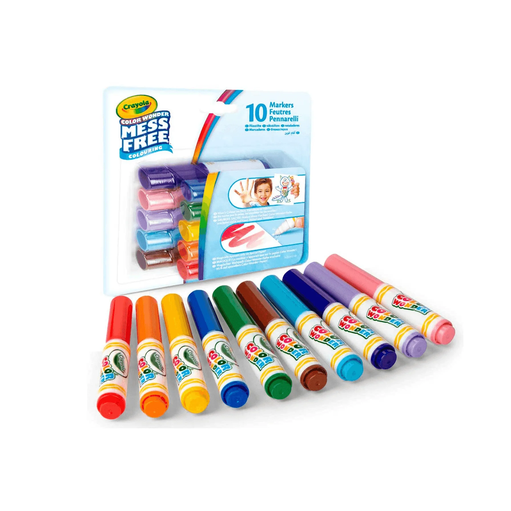 Crayola Wonder Colorea sin manchas 10 Rotuladores