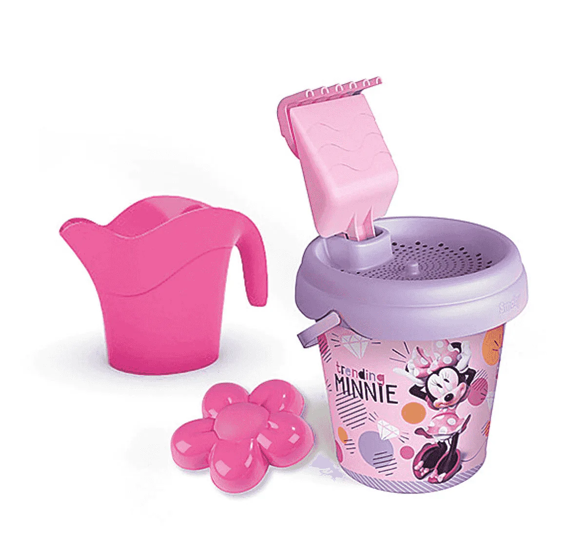 Cubo de Playa Minnie con Accesorios y Regadera – Set Playa Infantil