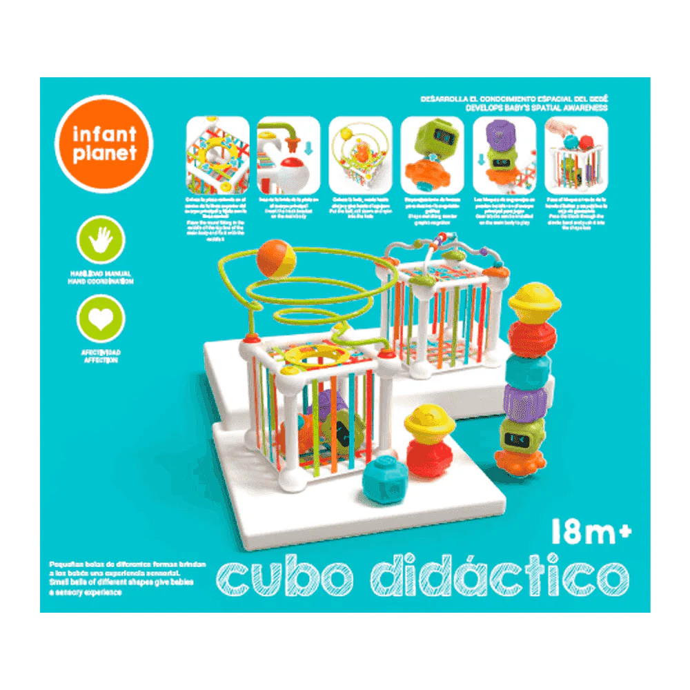 Cubo didáctico de actividades con bolas y formas (Infant Planet) - Image 2