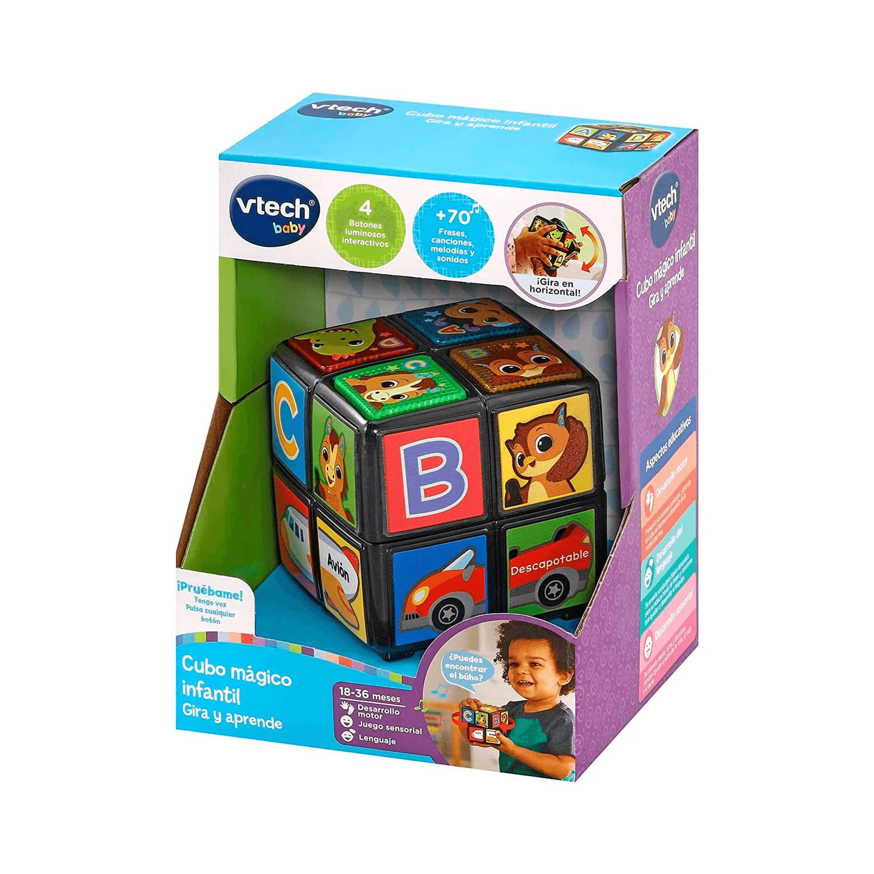 Cubo Mágico Infantil Gira y Aprende