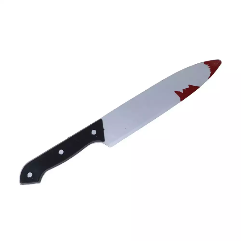 Cuchillo Sangriento de broma 30 cm plástico