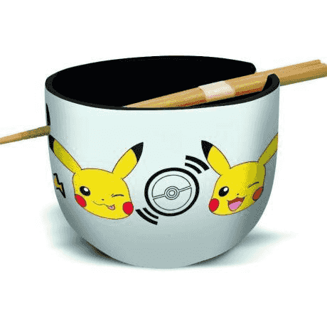 Cuenco de Ramen Pokémon Pikachu con Palillos