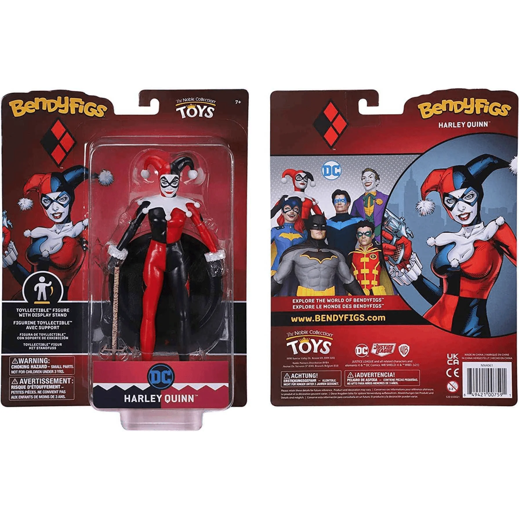 DC Comics Figura Bendyfig Harley Quinn Jester Outfit 19 cm - Image 5