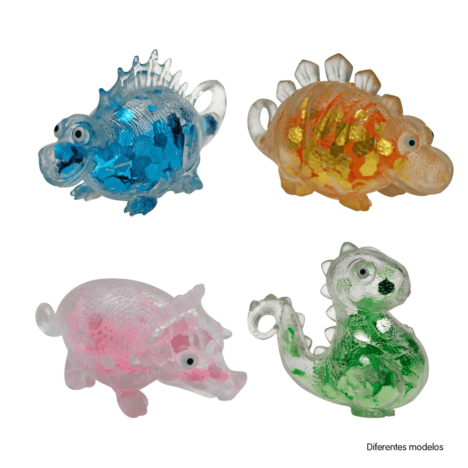 Dino Squeeze Lentejuela Diferentes Modelos