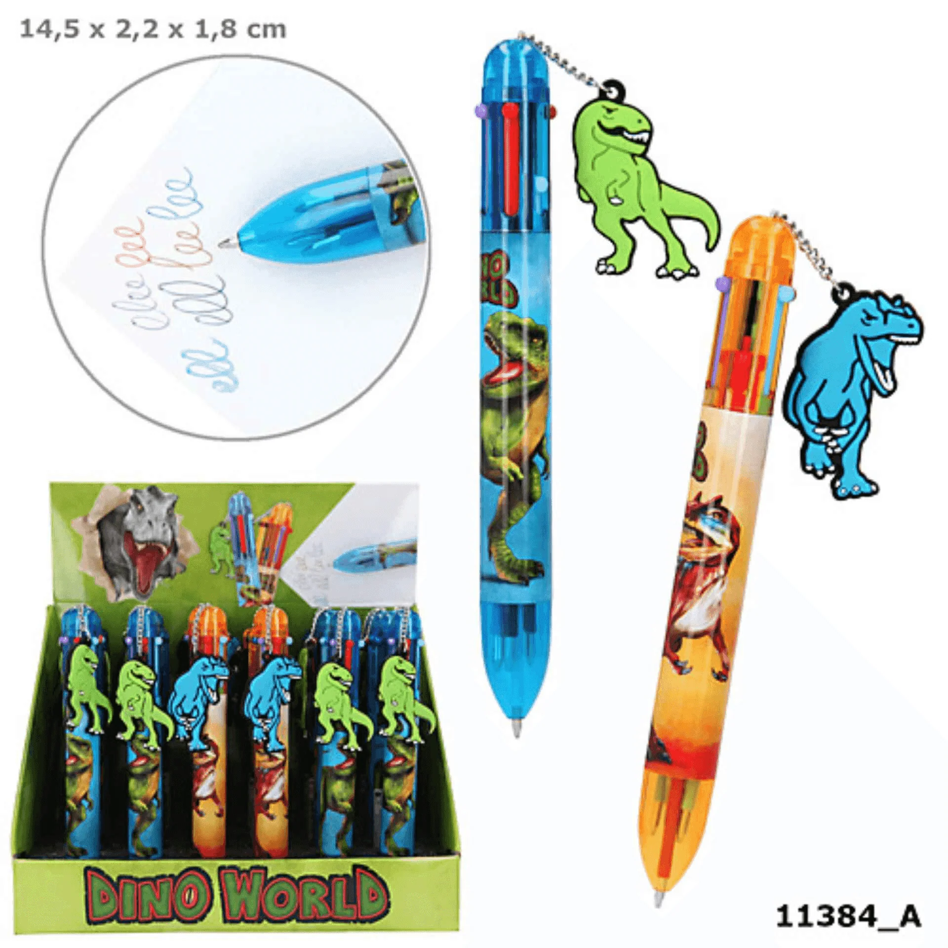 Dino World Boligrafo De 6 Colores
