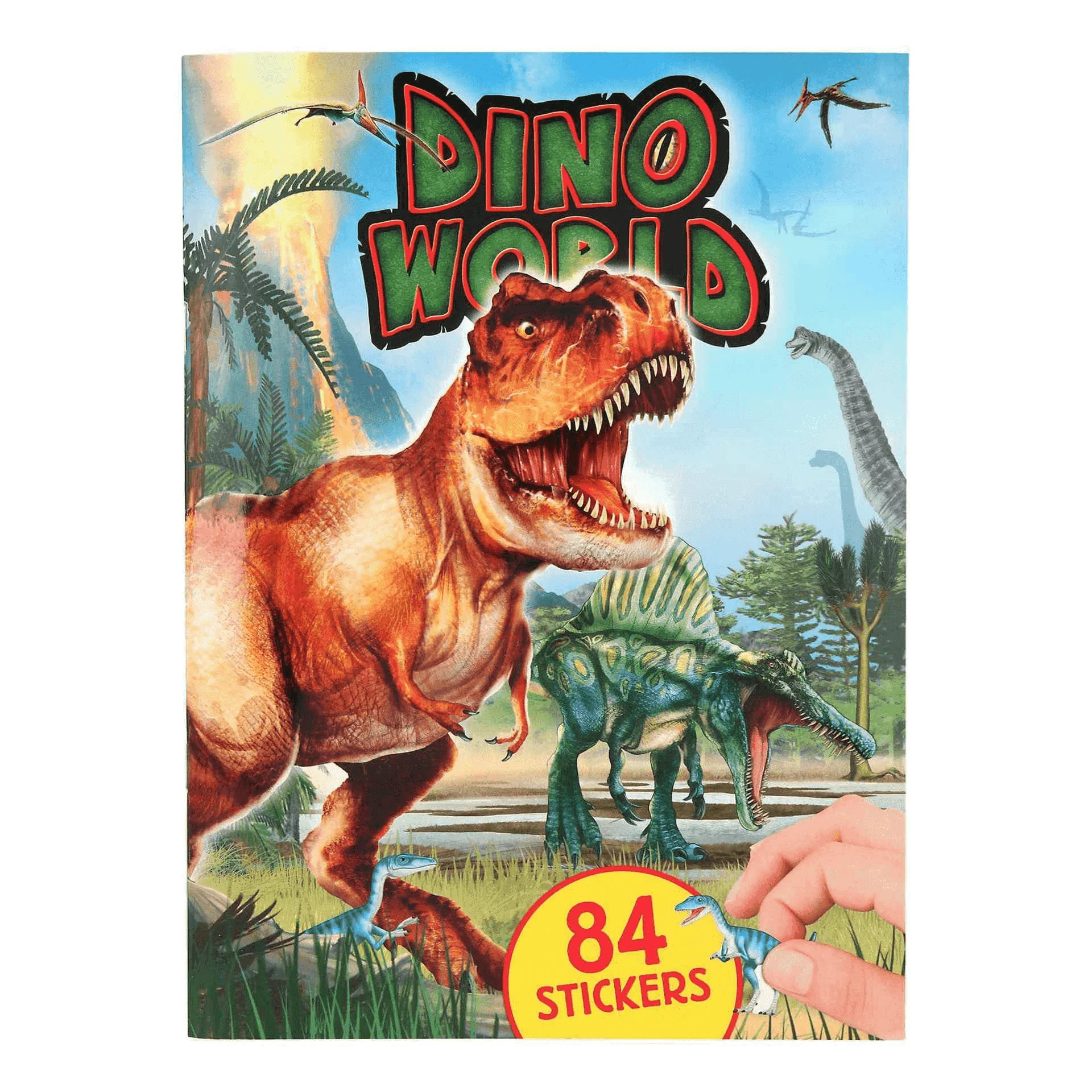 Dino World Con Pegatinas En Relieve
