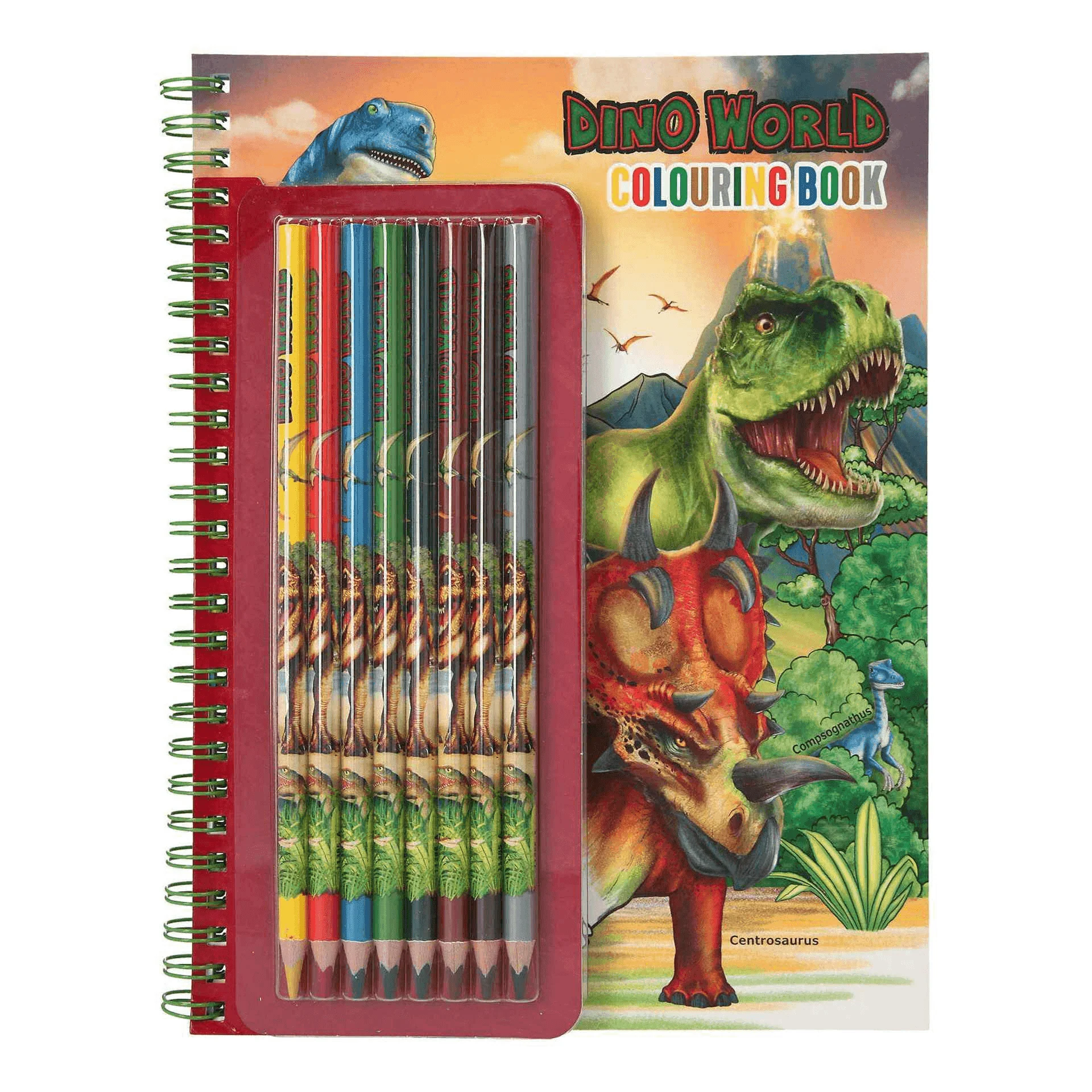 Dino World Libro De Colorear Con Lápices