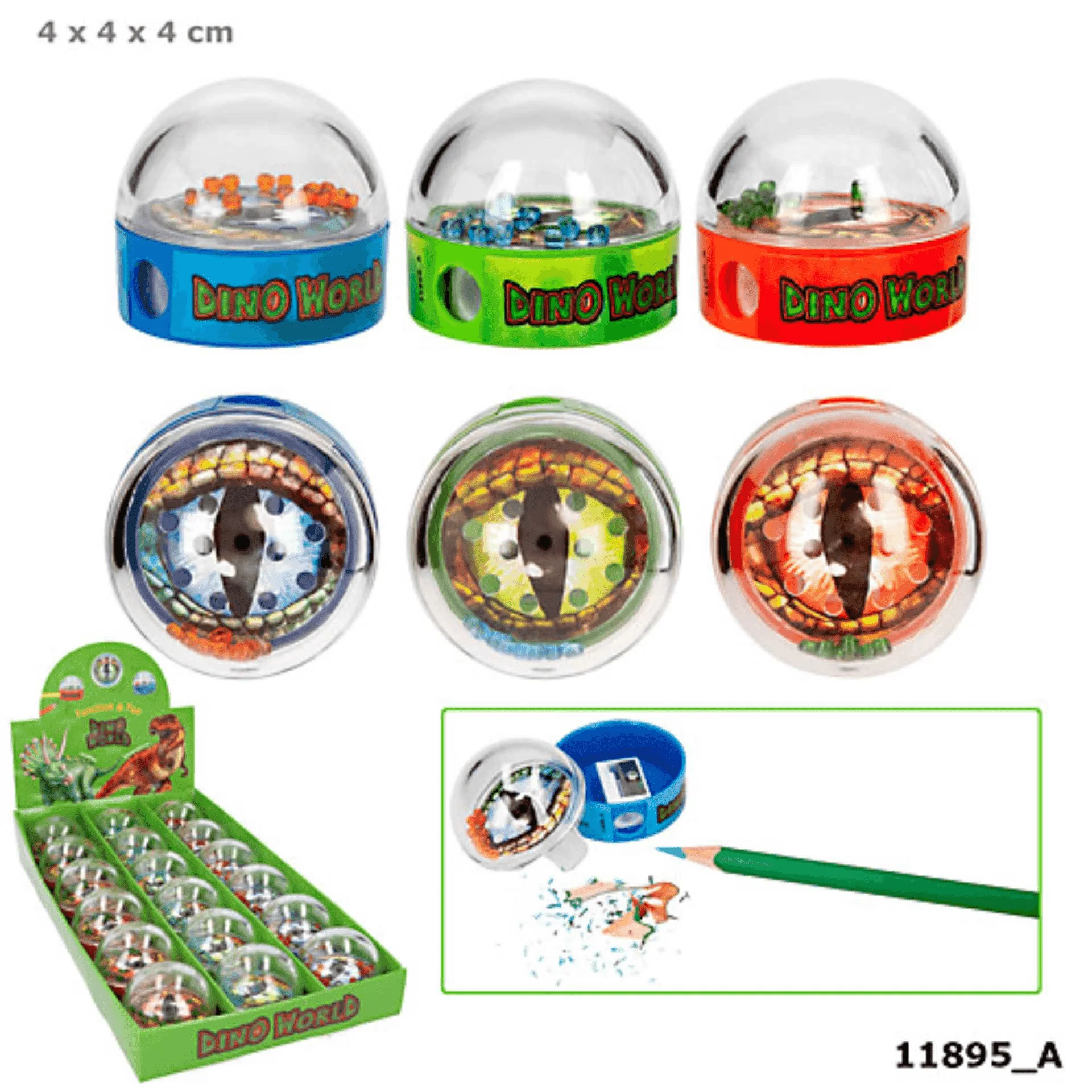 Dino World Sacapuntas Con Juego De Paciencia