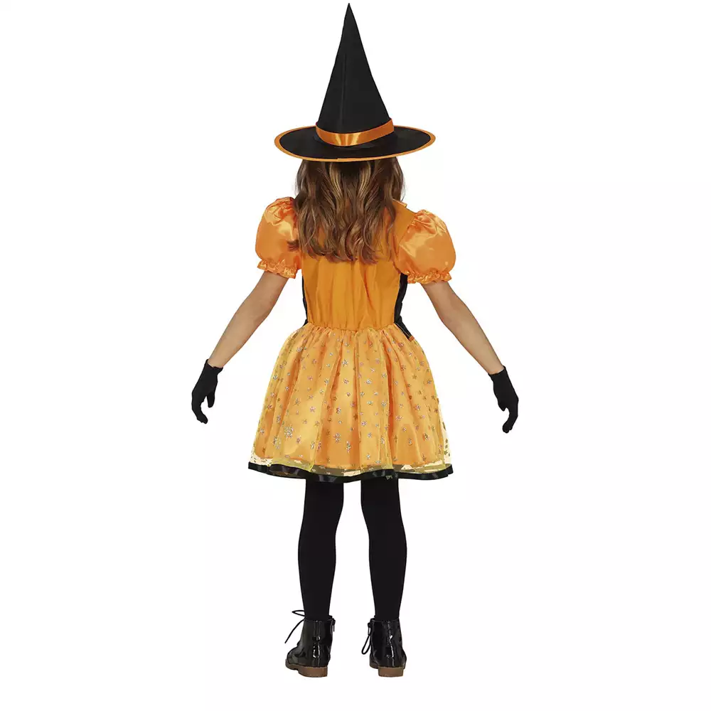 Disfraz Bruja Calabaza Purpurina Infantil T. 3-4 - Image 2