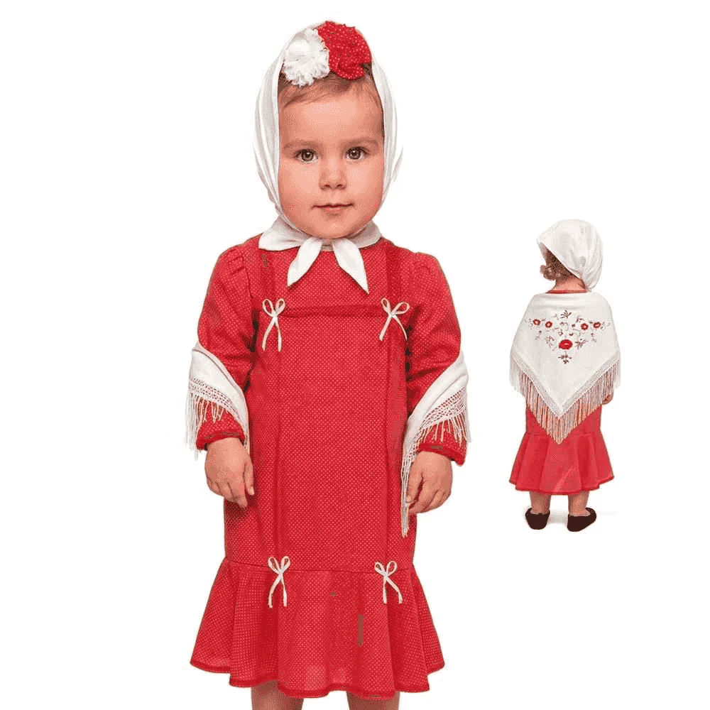 Disfraz chulapa rojo infantil talla 18/24 meses