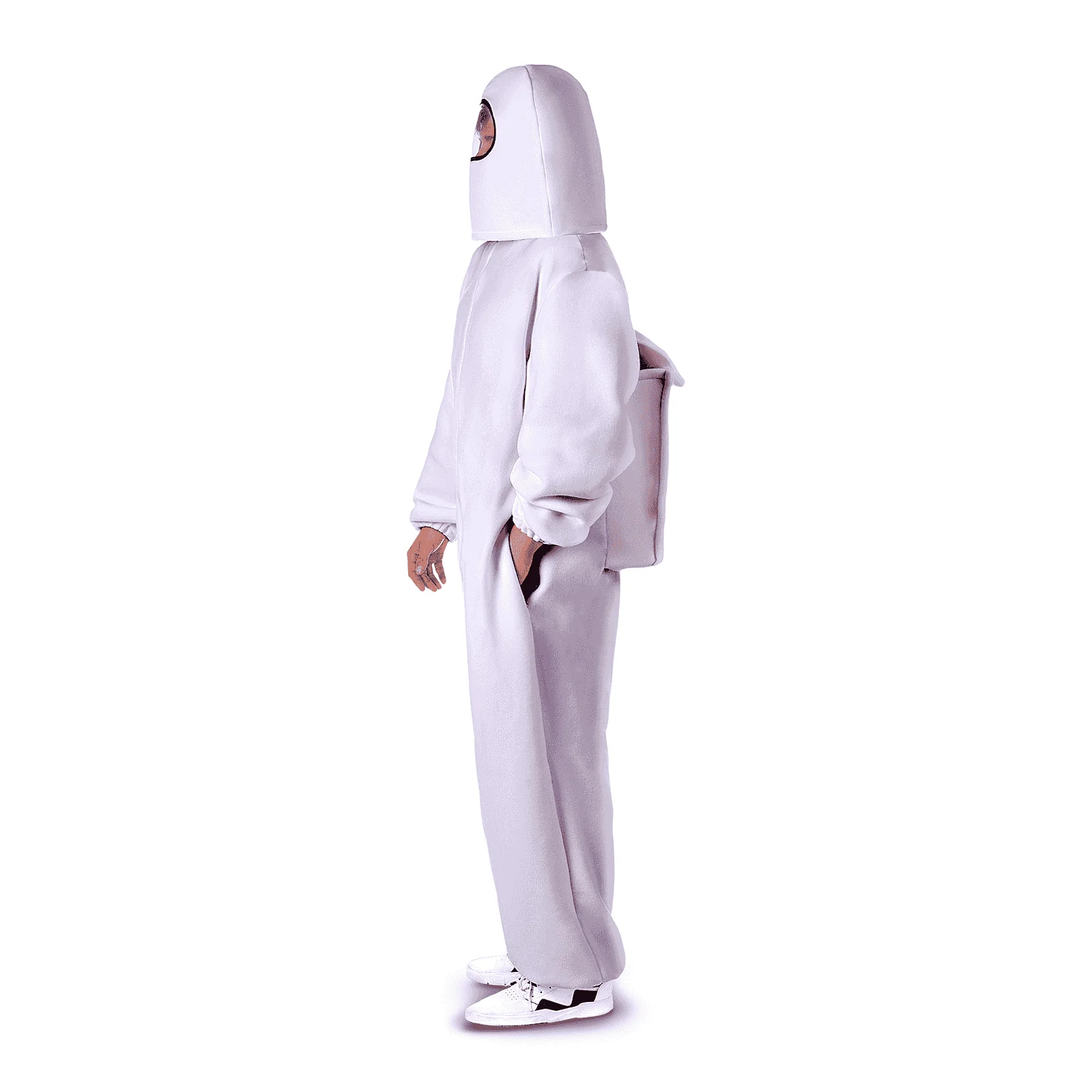 Disfraz de Among us impostor white ml adulto talla ML - Image 2
