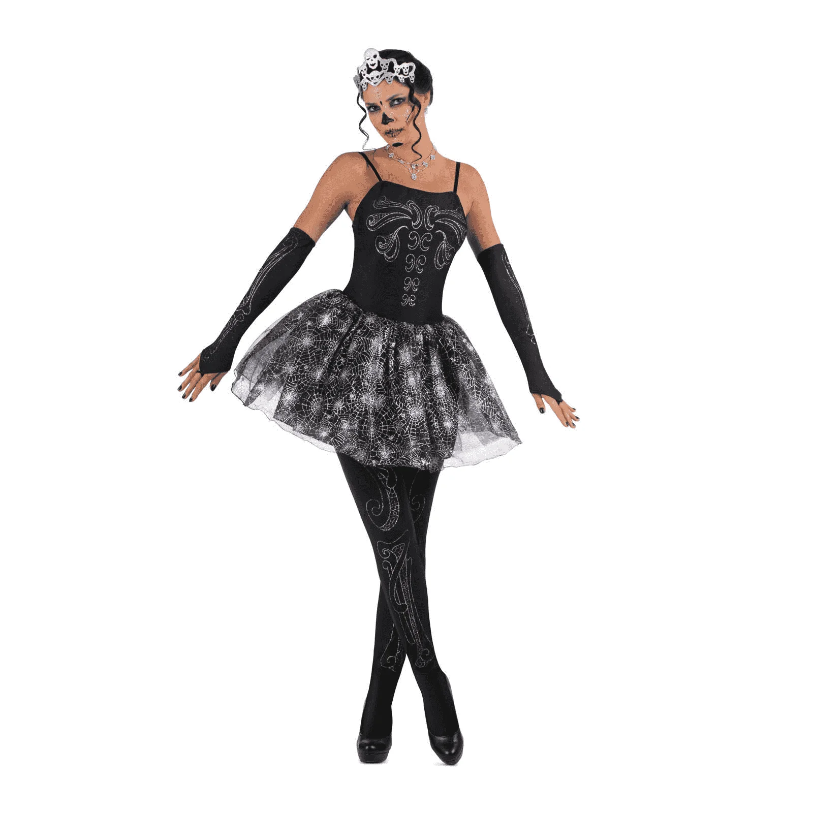 Disfraz de Bailarina esqueleto adulto talla S