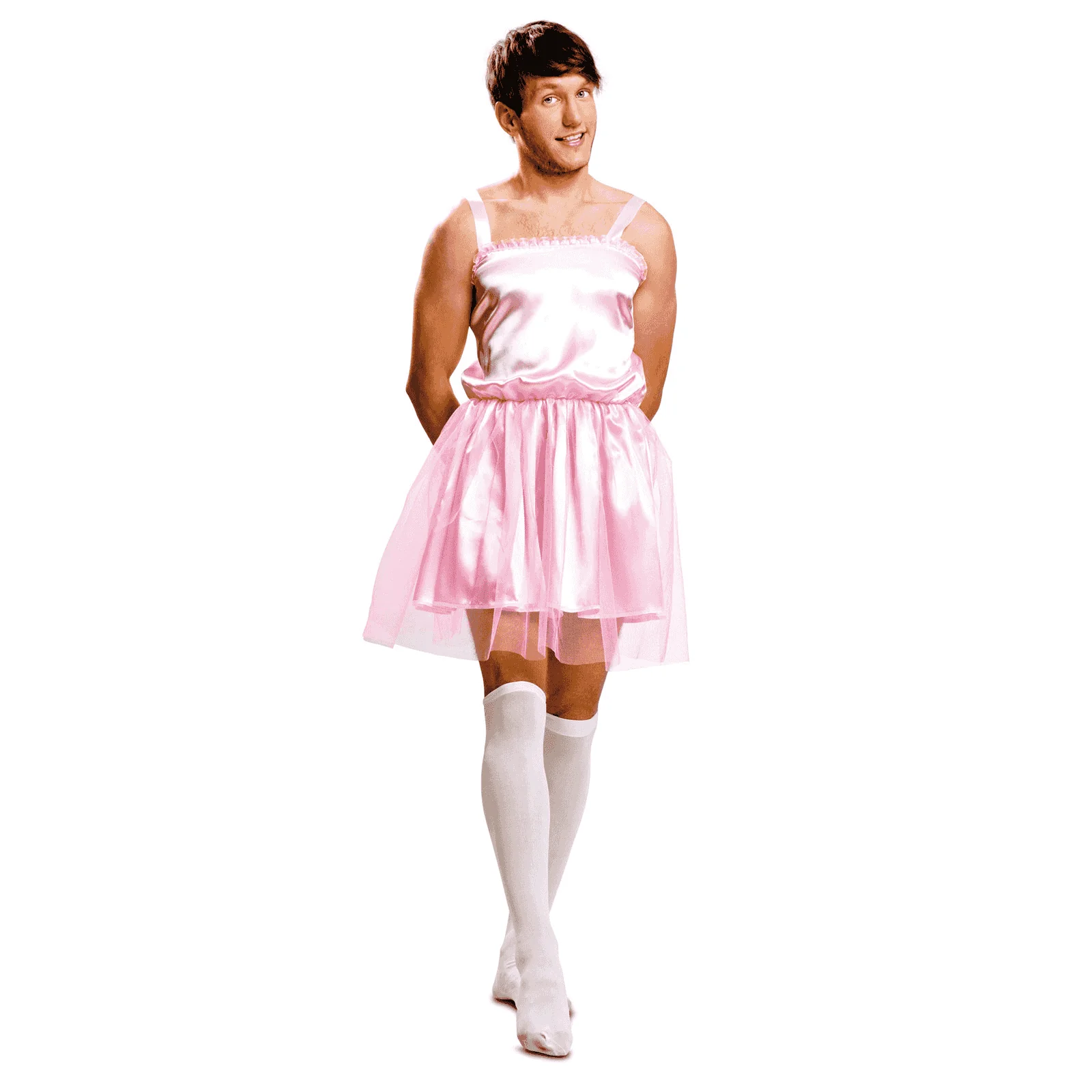 Disfraz de Bailarina rosa hombre adulto talla XL